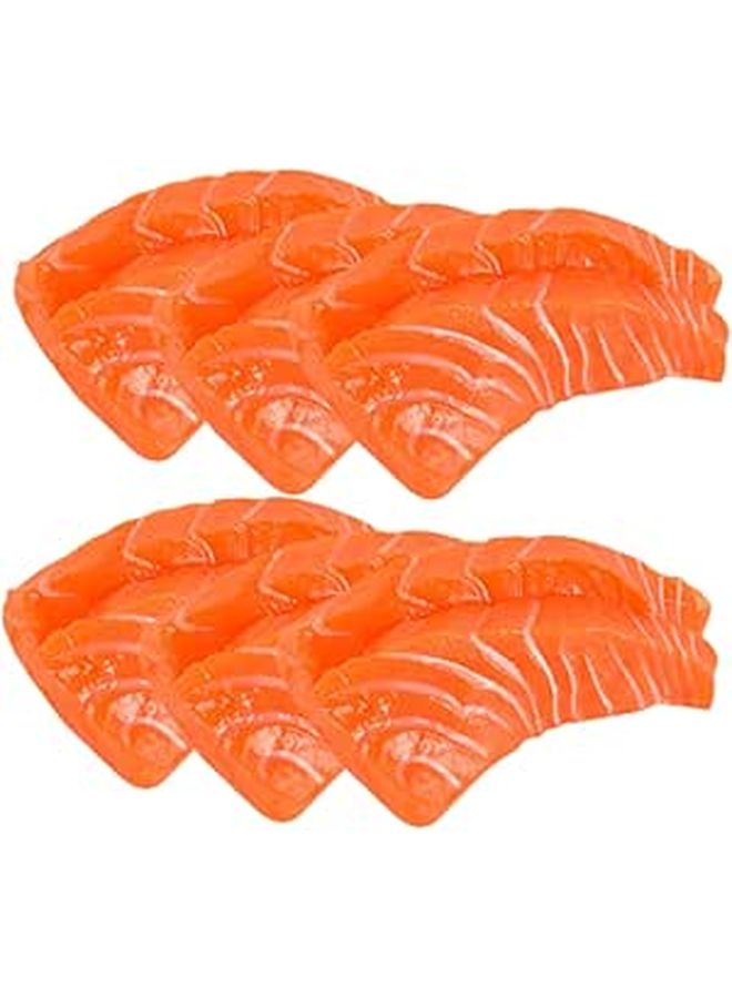 Lifelike Salmon Simulation Fish 6Pcs Realistic Decor for Home Restaurant Photography - Image 1