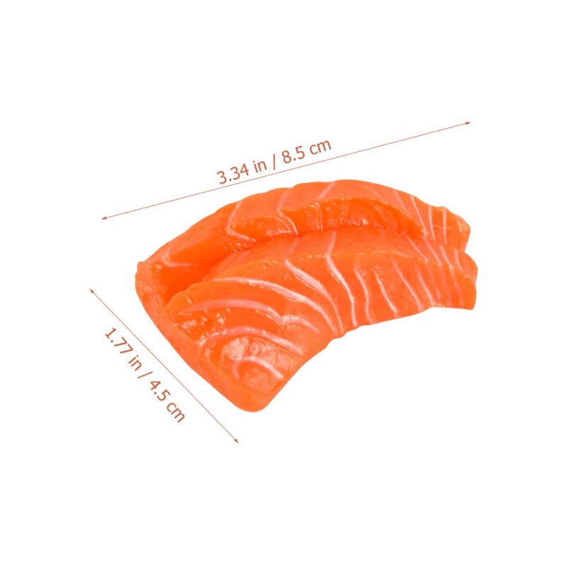 Lifelike Salmon Simulation Fish 6Pcs Realistic Decor for Home Restaurant Photography - Image 3