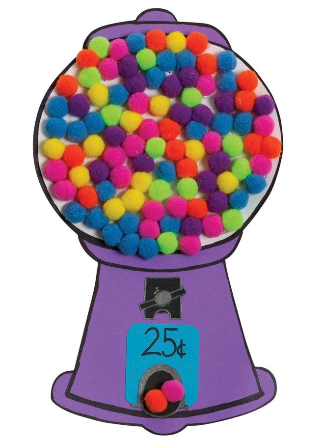 Creativity Street Hot Colors Pom Pons, 0.5-Inch, 100-Pack (AC8114-02) - Image 2