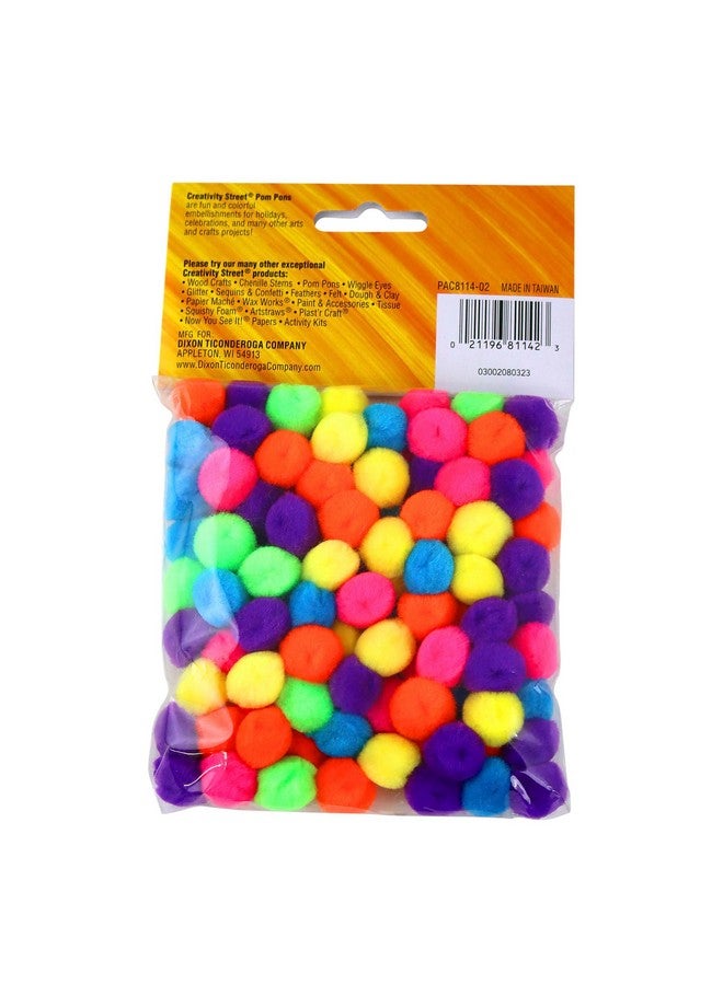Creativity Street Hot Colors Pom Pons, 0.5-Inch, 100-Pack (AC8114-02) - Image 5