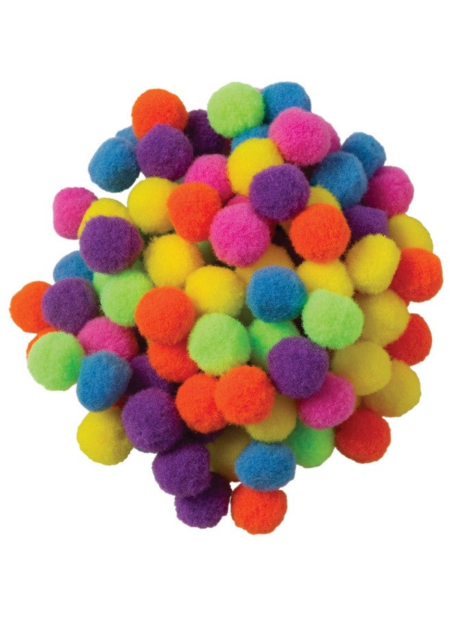 Creativity Street Hot Colors Pom Pons, 0.5-Inch, 100-Pack (AC8114-02) - Image 3