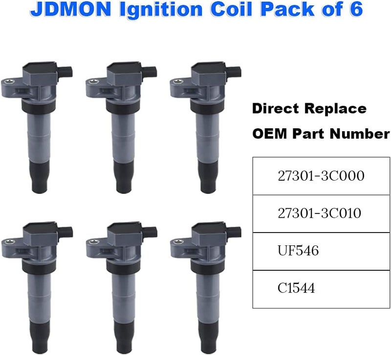 JDMON Ignition Coil Pack of 6 for Hyundai and Kia V6 Engines - Image 3