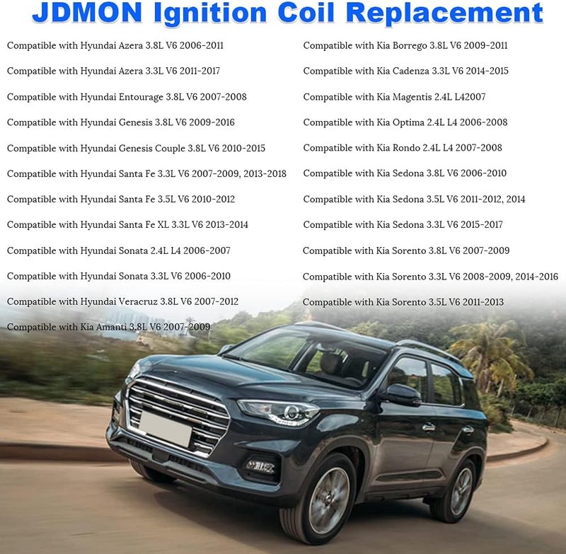 JDMON Ignition Coil Pack of 6 for Hyundai and Kia V6 Engines - Image 2