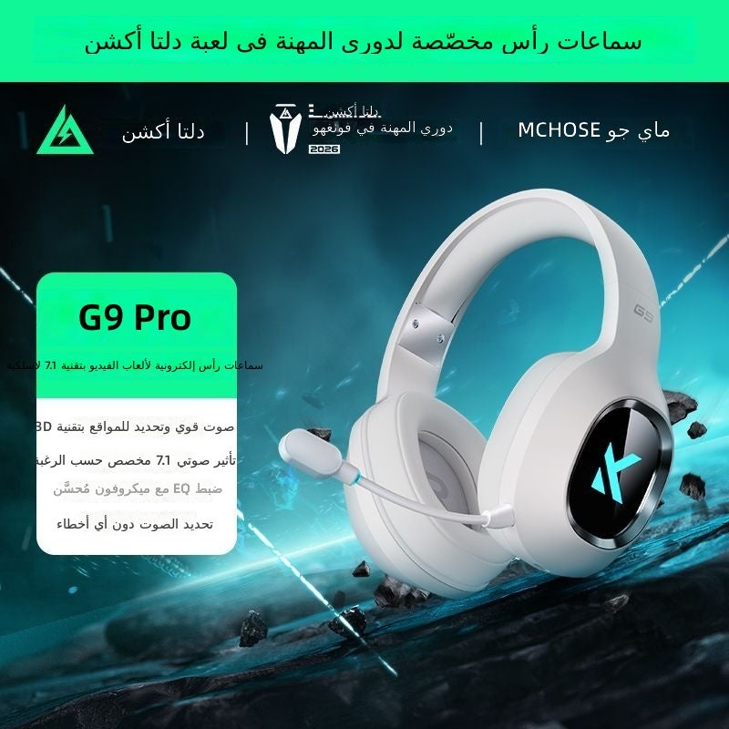 MCHOSE G9 Pro Gaming Headset with 7.1 Surround Sound, 50mm Drivers, Quad-Mode Wireless & Wired, Passive Noise Reduction, and Built-in Mic - Image 2
