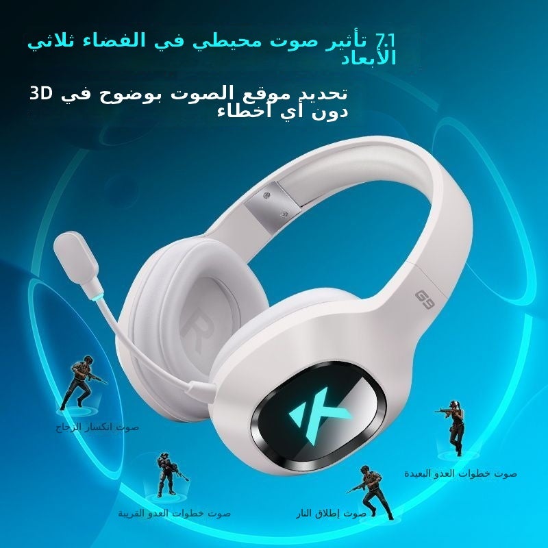 MCHOSE G9 Pro Gaming Headset with 7.1 Surround Sound, 50mm Drivers, Quad-Mode Wireless & Wired, Passive Noise Reduction, and Built-in Mic - Image 5