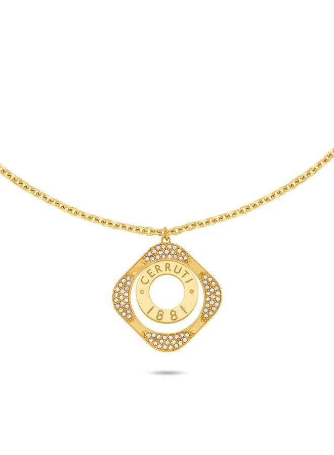 Leadri Yellow Gold Plated Stainless Steel Necklace for Women 700mm