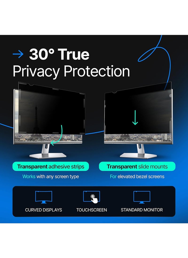 VINTEZ - VINTEZ 24 Inch Computer Privacy Screen Filter - 16:9 Aspect Ratio - for Widescreen Computer Monitor - Anti-Glare - Anti-Scratch Screen Protector Film for data confidentiality - Image 1