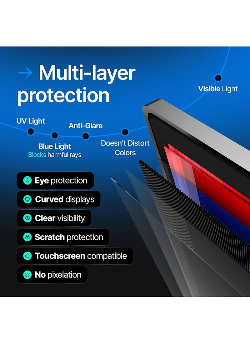VINTEZ - VINTEZ 24 Inch Computer Privacy Screen Filter - 16:9 Aspect Ratio - for Widescreen Computer Monitor - Anti-Glare - Anti-Scratch Screen Protector Film for data confidentiality - Image 1