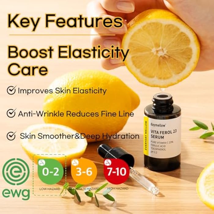 daymellow Vita Ferol 23 Serum 0.67fl.oz/20ml, Vitamin C Face Serum, Vitamin C 23%, Centella, Glutathione, Brightening, for Sensitive Skin, Acne, Dark Spots, Uneven Skin, brightening, Korean Skincare - Image 2