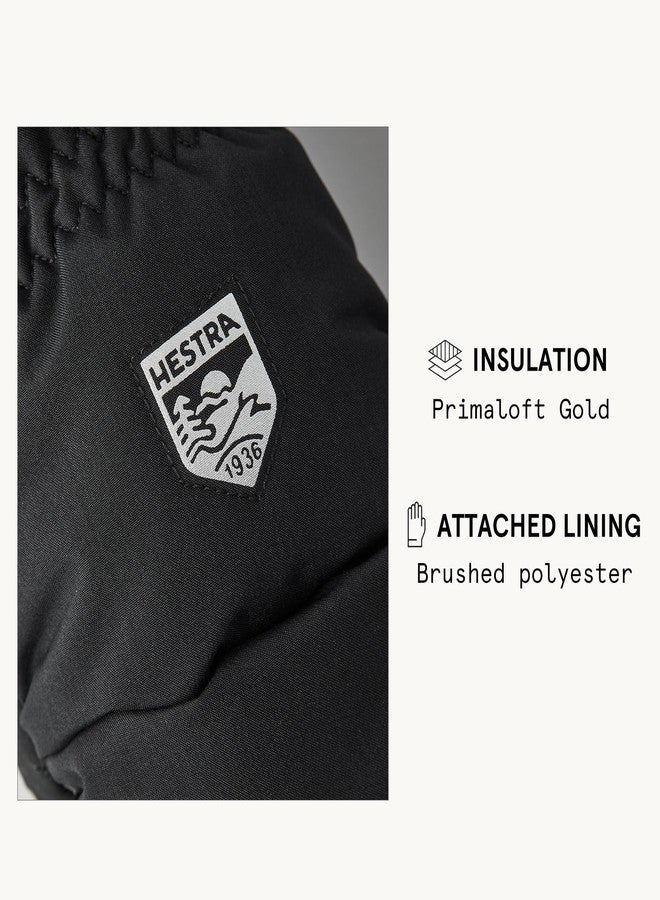 Hestra Junior FOSS Mitt (Youth 4-13yrs) | Waterproof, Insulated Kids Mittens for Winter, Snowboarding & Playing in The Snow - Black - 5 - Image 5