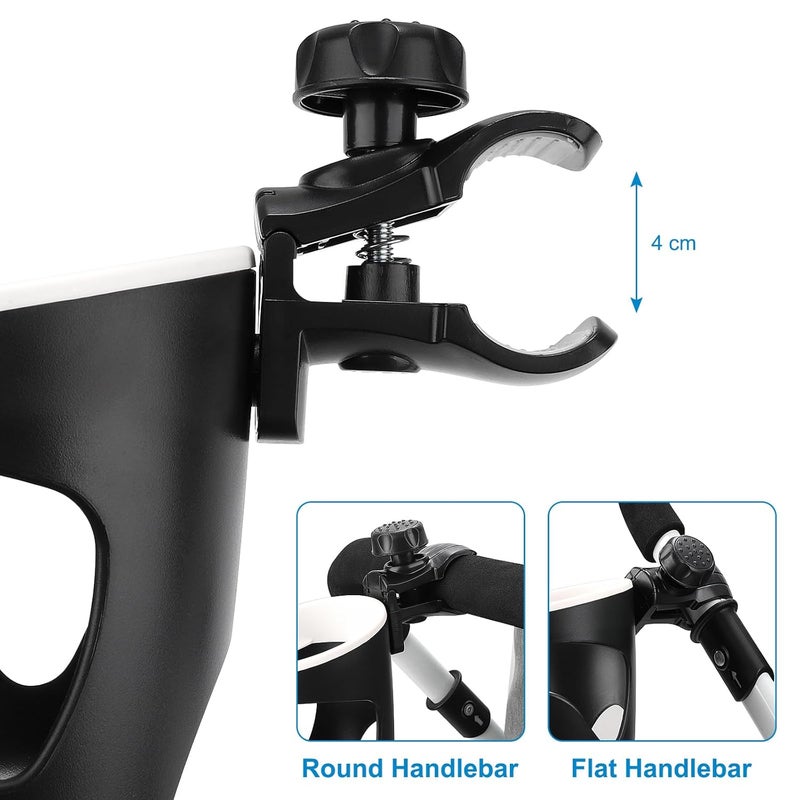 Accmor Stroller Cup Holder Universal Cup Holder for Uppababy Nuna Doona Strollers 360 Rotatable Large Caliber Drinks Holder for Stroller Bike Wheelchair Walker Scooter - Image 5