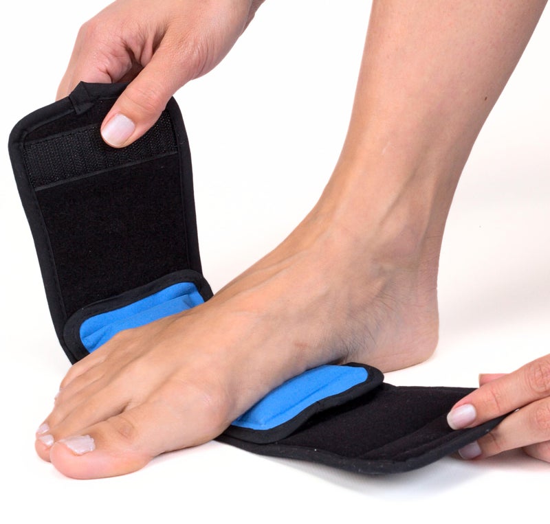 NatraCure Cold Therapy Wrap Regular with 14 Strap 2 Pack Small Reusable Gel Ice Pack Compress for Injuries and Pain Relief Hand Arch of Foot Wrist Elbow Arthritis Neuropathy 715 CAT2PK