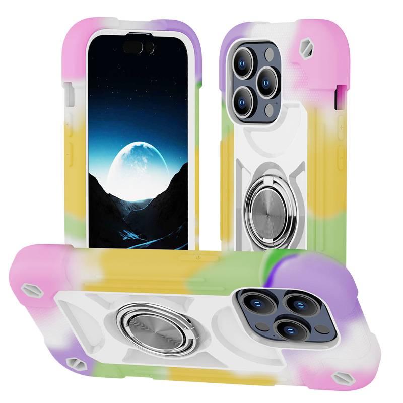غطاء واقي | PC+Silicone | حامل قابل للطي | مقاوم للصدمات لـ iPhone 13 - Image 5