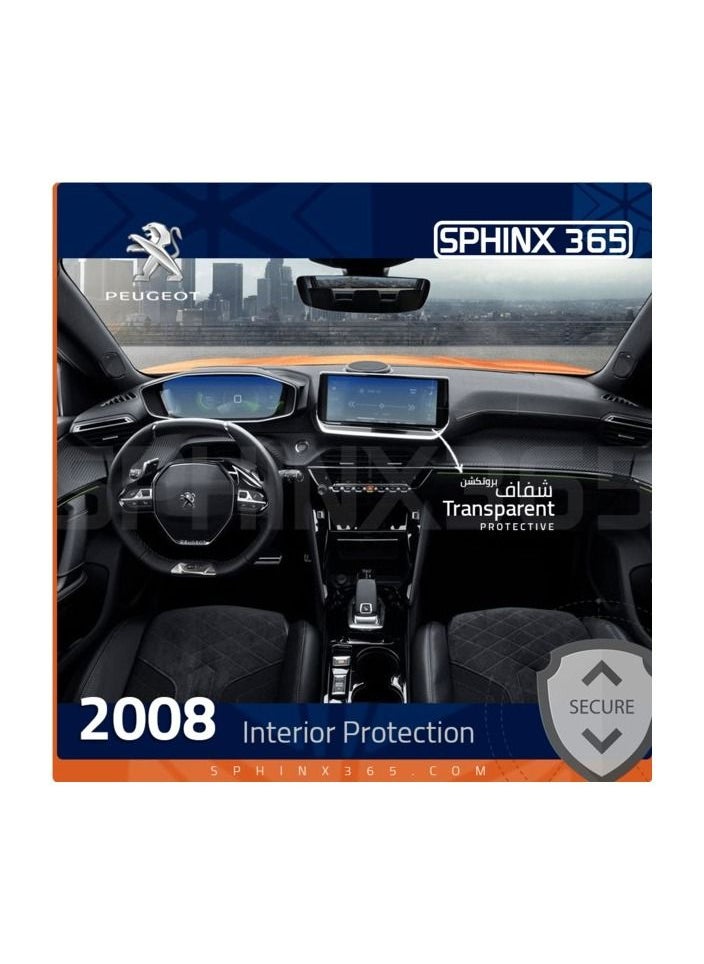 Sphinx365 - Peugeot 2008 Interior Protection Basic Kit Transparent 2020-2023 - Image 1