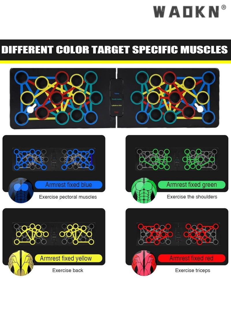دبليو أيه أو كي أن الصفحة الرئيسية معدات ممارسة دفع شكا المجلس 24 في 1 متعددة الوظائف نظام دعم اللياقة البدنية الكلمة الصدر ممارسة المعدات المهنية حرق الدهون قوة التدريب الذراع الوزن للرجال والنساء - Image 4