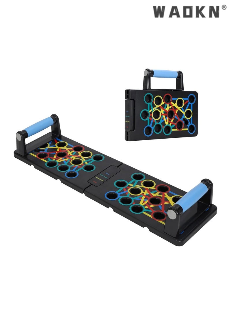 دبليو أيه أو كي أن الصفحة الرئيسية معدات ممارسة دفع شكا المجلس 24 في 1 متعددة الوظائف نظام دعم اللياقة البدنية الكلمة الصدر ممارسة المعدات المهنية حرق الدهون قوة التدريب الذراع الوزن للرجال والنساء - Image 1