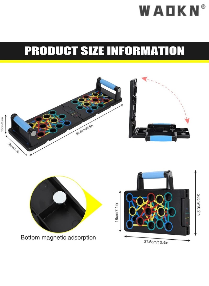 دبليو أيه أو كي أن الصفحة الرئيسية معدات ممارسة دفع شكا المجلس 24 في 1 متعددة الوظائف نظام دعم اللياقة البدنية الكلمة الصدر ممارسة المعدات المهنية حرق الدهون قوة التدريب الذراع الوزن للرجال والنساء - Image 2