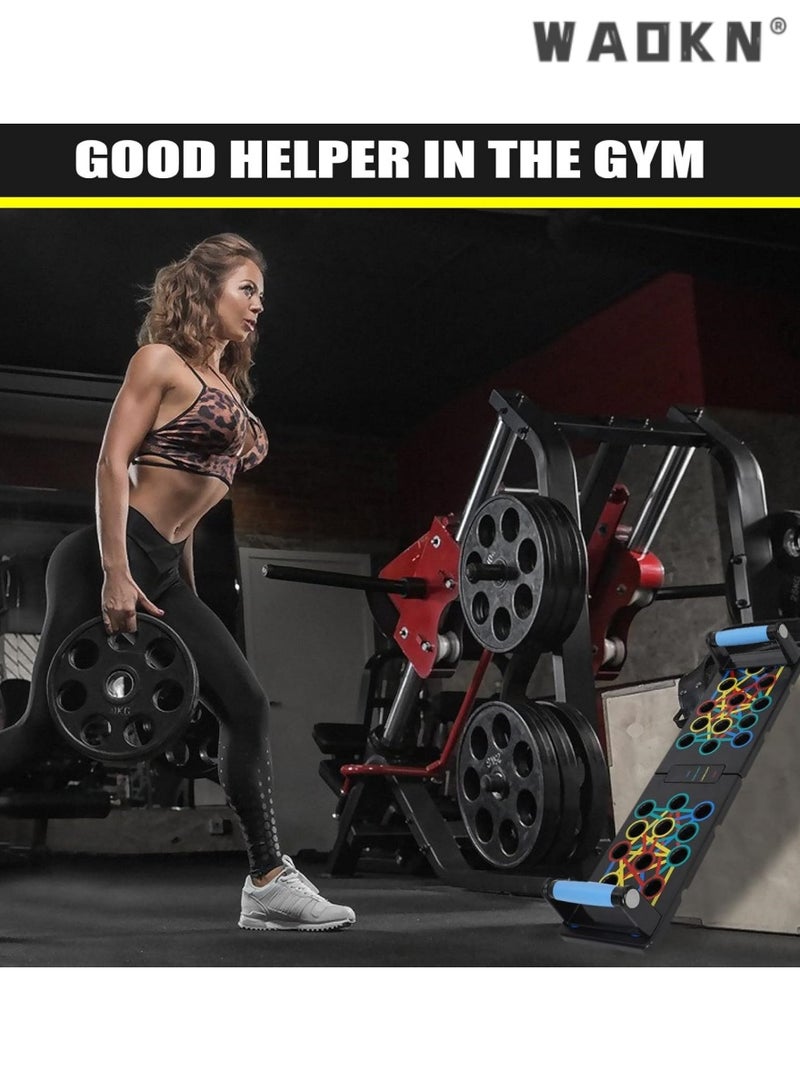 دبليو أيه أو كي أن الصفحة الرئيسية معدات ممارسة دفع شكا المجلس 24 في 1 متعددة الوظائف نظام دعم اللياقة البدنية الكلمة الصدر ممارسة المعدات المهنية حرق الدهون قوة التدريب الذراع الوزن للرجال والنساء - Image 5