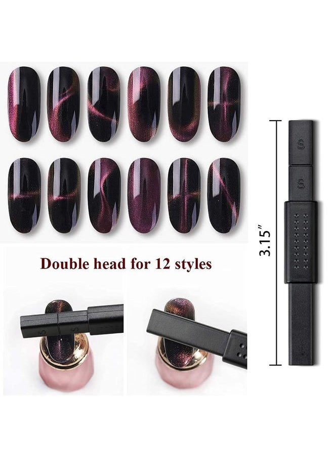 DANNEASY - 8pcs Nail Magnet 3d Cat Eye Magnetic Gel Polish Nail Polish Pens Nail Design Tools Magnet For Nails Magnet Wand Nail Art Accessories - Image 1