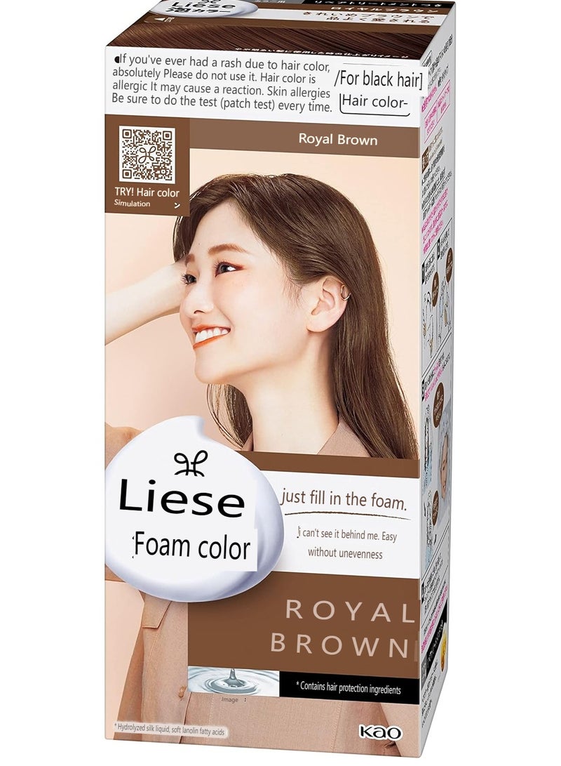 Liese PRETTIA Bubble Hair Colour,Royal Brown