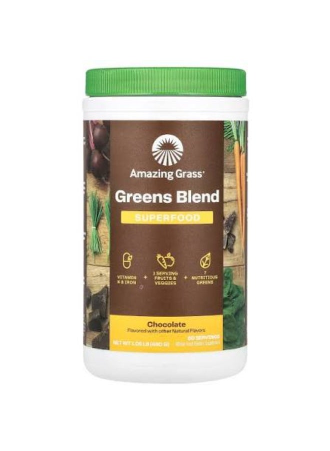 Amazing Grass, Greens Blend Superfood, Chocolate 480 g - Image 1