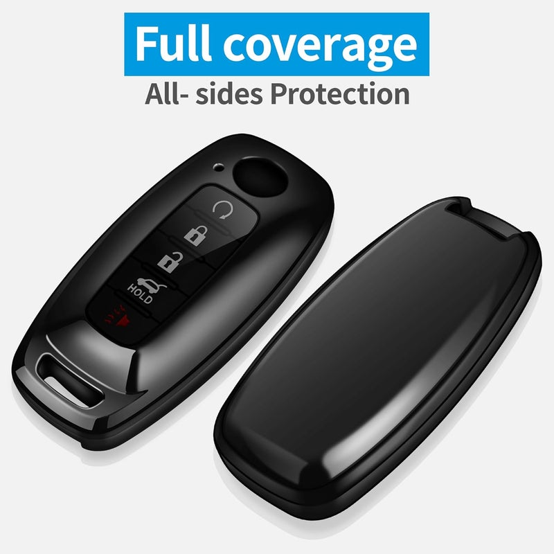 Autophone Nissan Key Fob Cover with Leather Keychain - Soft TPU Protection for 2023-2025 Models - Image 3