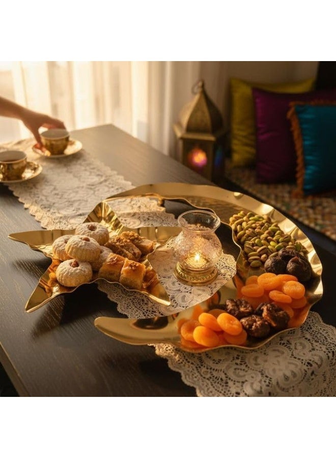 Islamic Moon and Star Shaped Serving Tray – Multi-Use Dessert Plate for Ramadan and Eid Decor - Image 4