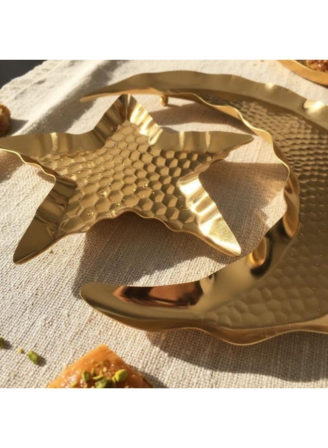 Islamic Moon and Star Shaped Serving Tray – Multi-Use Dessert Plate for Ramadan and Eid Decor - Image 5