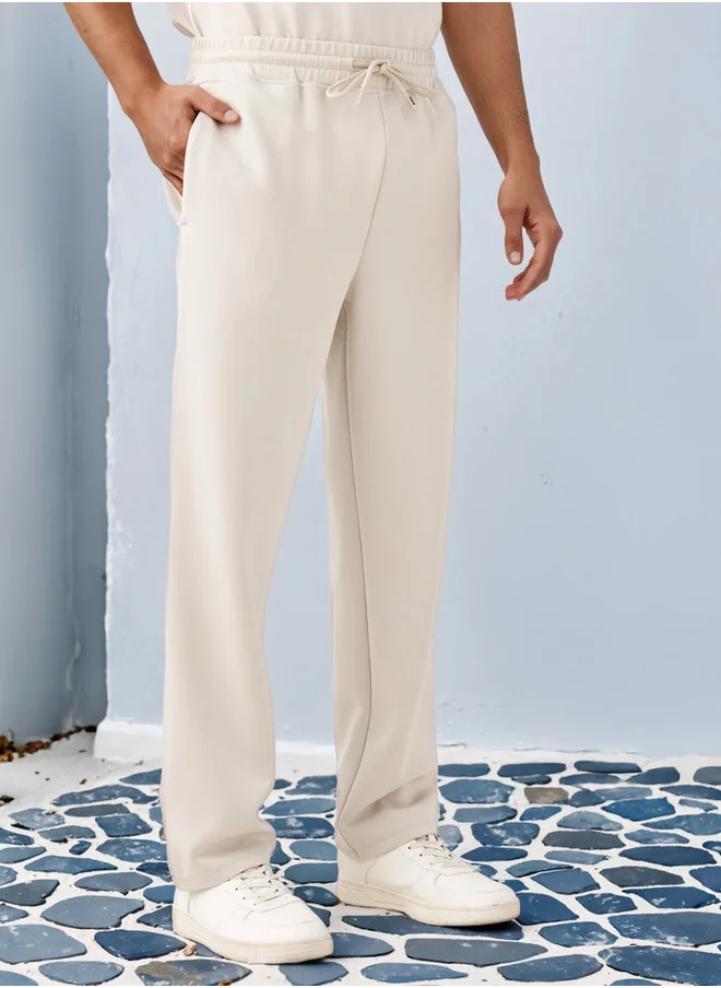 Kappa Kappa Printed Track Pants with Drawstring Closure and Pockets