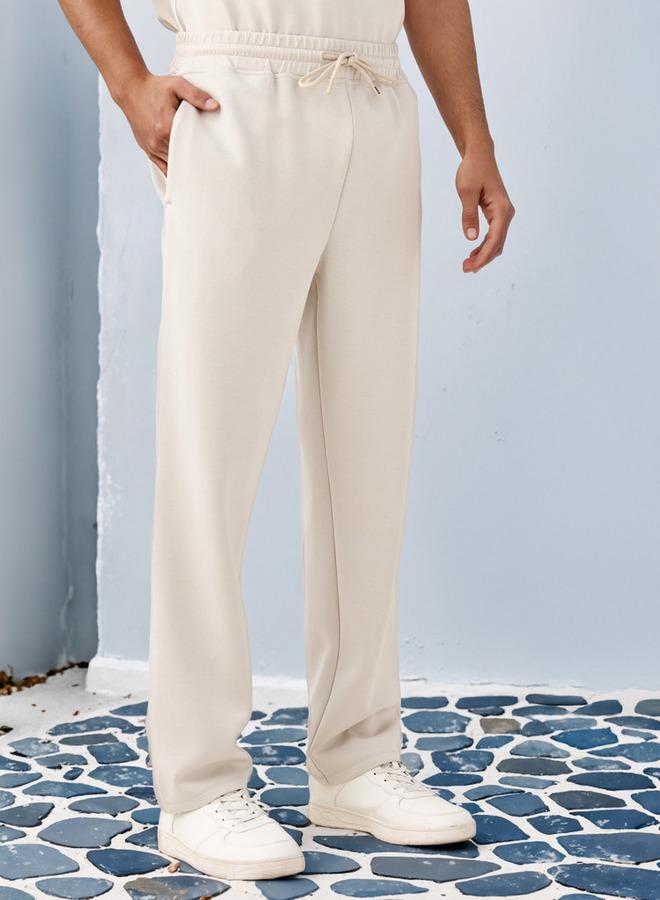 Kappa Printed Track Pants with Drawstring Closure and Pockets - Image 1