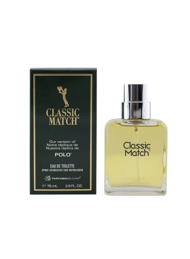 PB ParfumsBelcam عطر كلاسيك ماتش، عطر مصمم بديل، بخاخ ماء تواليت، 2.5 أونصة سائلة - Image 1