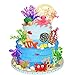 DRWATE 16 PCS Sea Ocean Cake Toppers Under the Sea Ocean Animals Birthday Cake Decorations for Sea Ocean Theme Baby Shower Birthday Party Supplies Ocean - Image 2