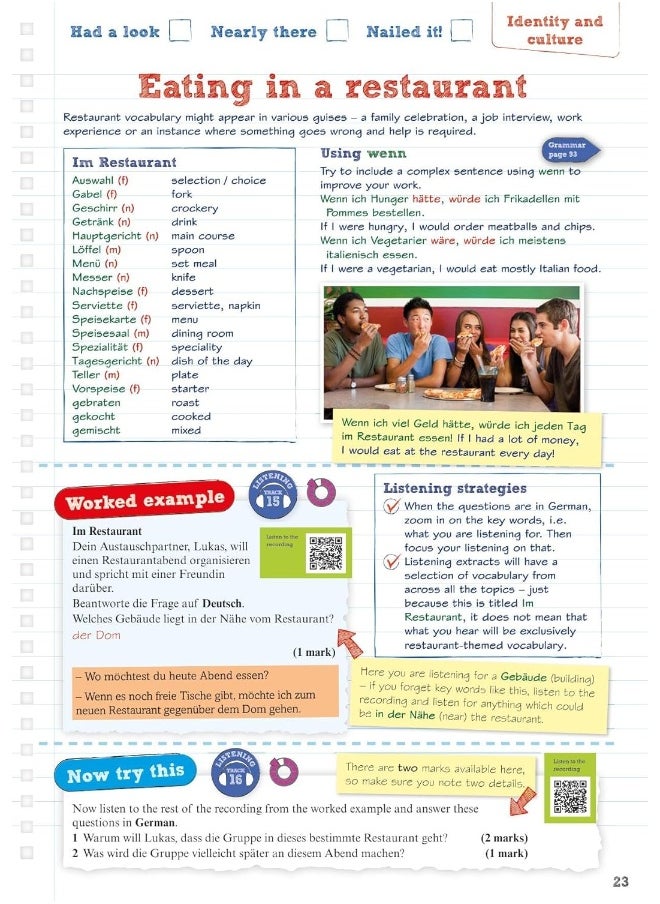 Pearson REVISE AQA GCSE (9-1) German Revision Guide : For 2024 and 2025 assessments and exams - incl. free online edition (Revise AQA GCSE MFL 16)