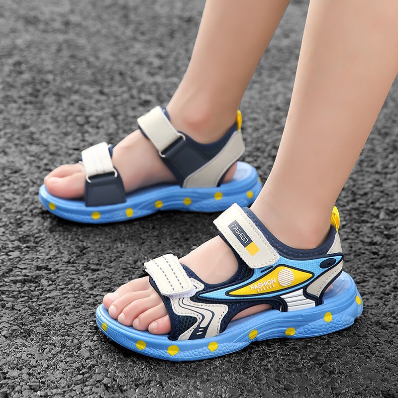 Children'S Sandals Boys Summer Primary School Students Anti-Slip Soft Sole Medium And Large Boys Sports Beach Shoes Trendy - Image 1