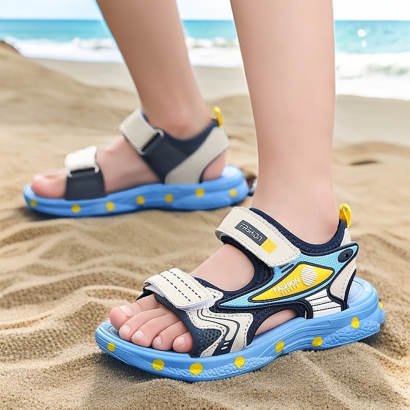Children'S Sandals Boys Summer Primary School Students Anti-Slip Soft Sole Medium And Large Boys Sports Beach Shoes Trendy - Image 2