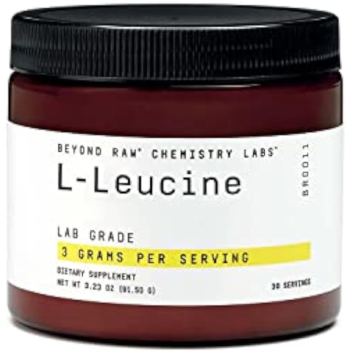 BEYOND RAW Chemistry Labs L-Leucine Powder, Fuels Muscles, 30 Servings - Image 1