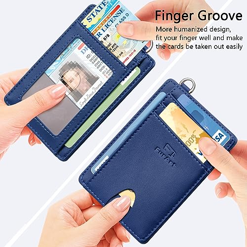 FurArt Slim Minimalist Wallet, Front Pocket Wallets, RFID Blocking, Credit Card Holder for Men-Midnight Blue - Image 3