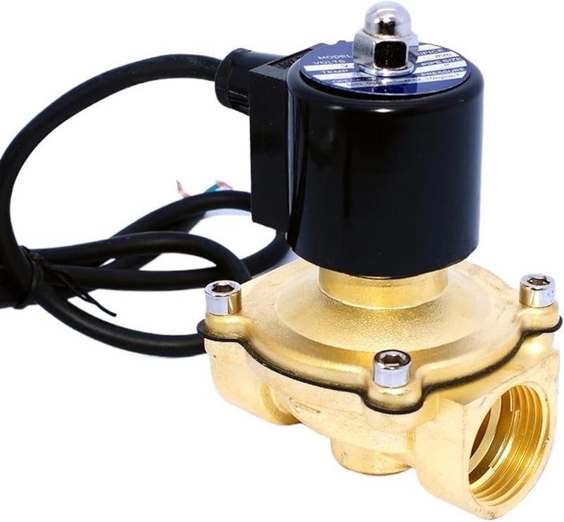 صمام مغناطيسي من النحاس الأصفر مغلق عادةً مقاس 1 بوصة 12 فولت تيار مستمر 220 فولت تيار متردد - Image 3