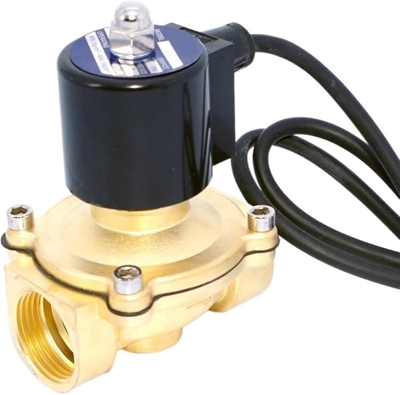 صمام مغناطيسي من النحاس الأصفر مغلق عادةً مقاس 1 بوصة 12 فولت تيار مستمر 220 فولت تيار متردد - Image 2