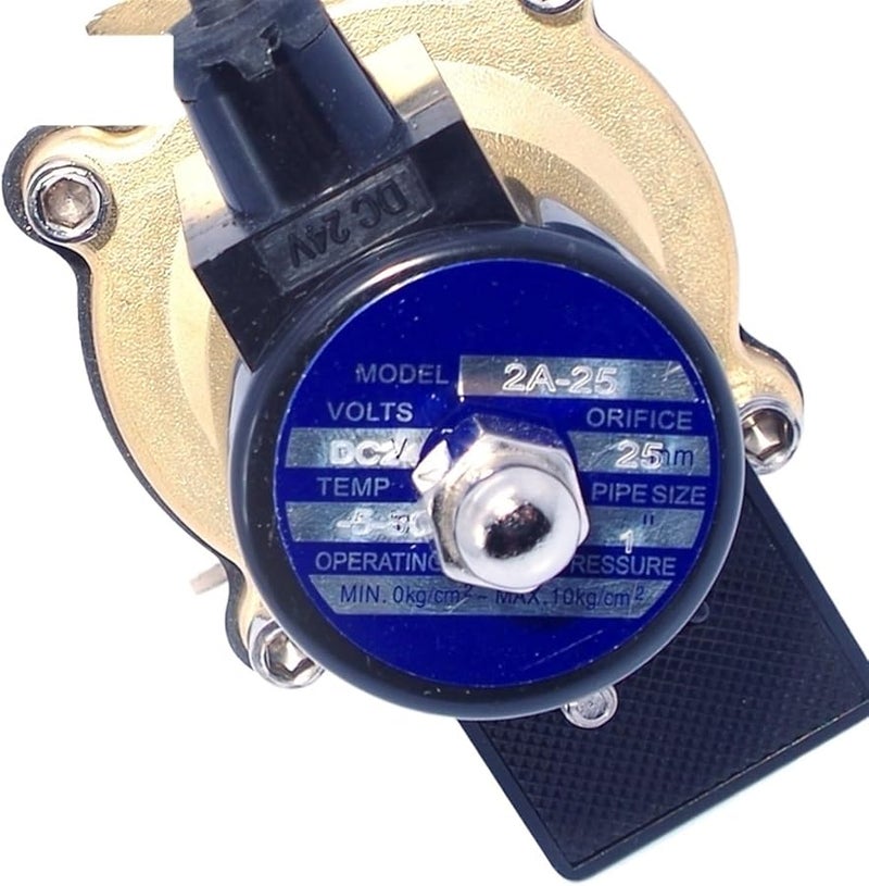 صمام مغناطيسي من النحاس الأصفر مغلق عادةً مقاس 1 بوصة 12 فولت تيار مستمر 220 فولت تيار متردد - Image 4