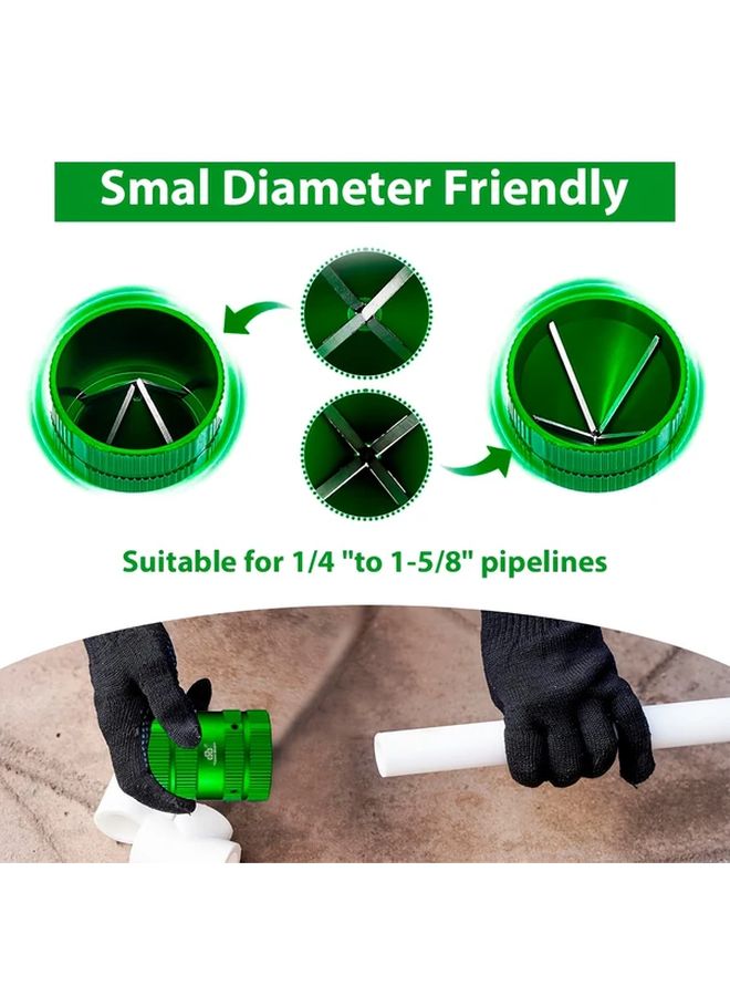 High Strength Green Pipe Deburring Tool 1 4 to 1 5 8 Inch for Copper Aluminum Plastic - Image 3