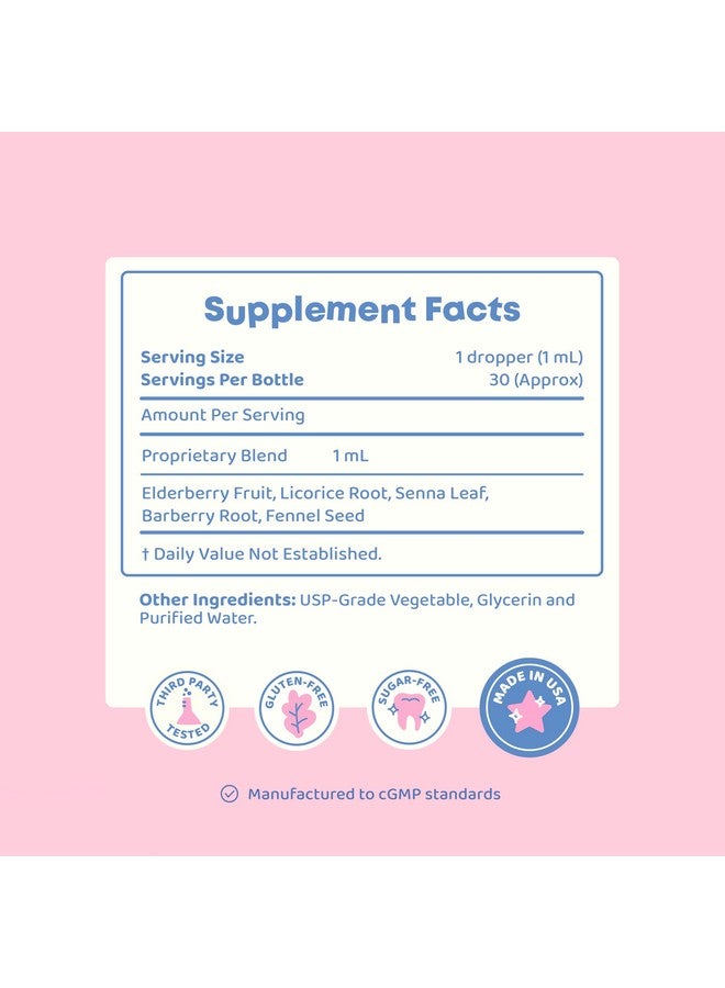 JoySpring Potty Wise Drops - Natural Constipation Relief for Kids & Toddlers - Elderberry, Licorice Root Extract, Fennel Seed & Senna - Sugar-Free Vegan Liquid Blend Supplement (1 fl oz) 30 Servings - Image 5