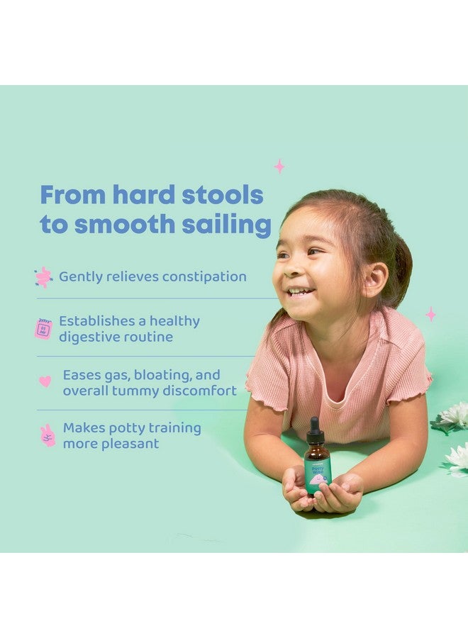 JoySpring Potty Wise Drops - Natural Constipation Relief for Kids & Toddlers - Elderberry, Licorice Root Extract, Fennel Seed & Senna - Sugar-Free Vegan Liquid Blend Supplement (1 fl oz) 30 Servings - Image 2