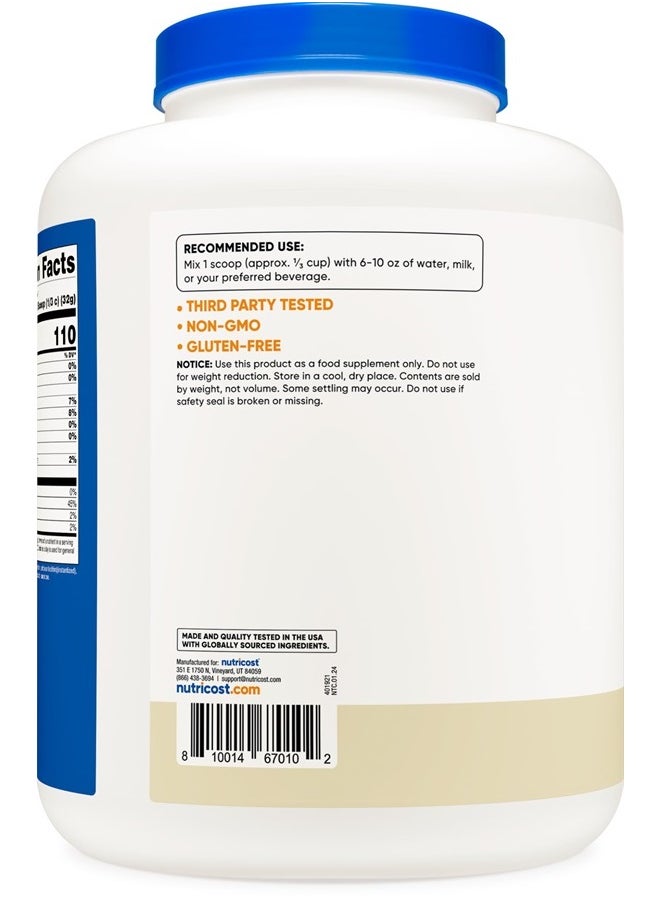 Nutricost - Casein Protein Powder 5lb Vanilla - Micellar Casein, Gluten Free, Non-GMO - Image 1