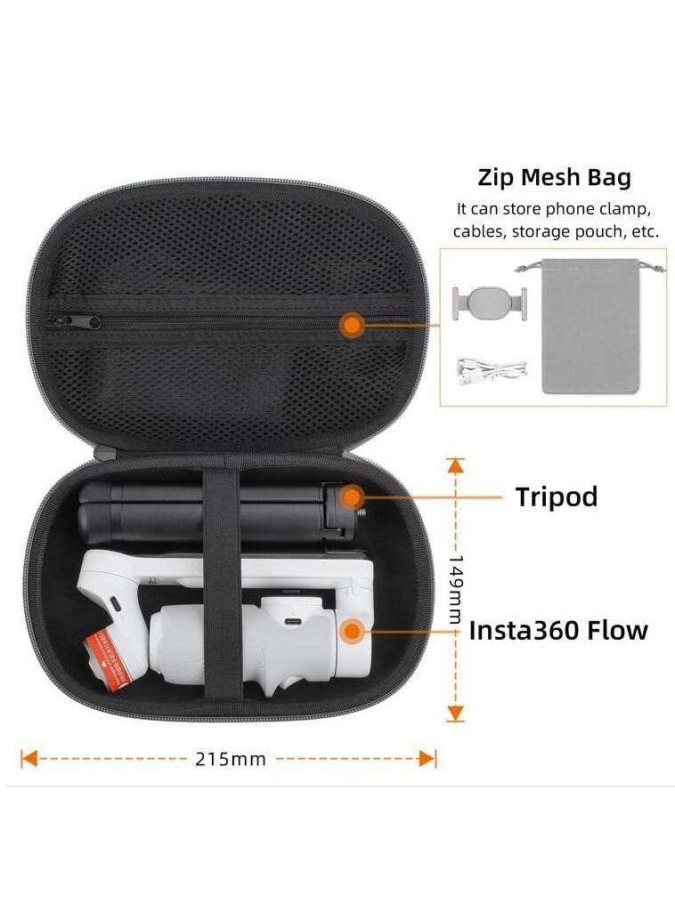 For Insta360 Flow/DJI  SE Case,PU Leather Portable Storage  Case Shoulder Bag for DJI Smartphone Gimbal Stabilizer Accessories - Image 2