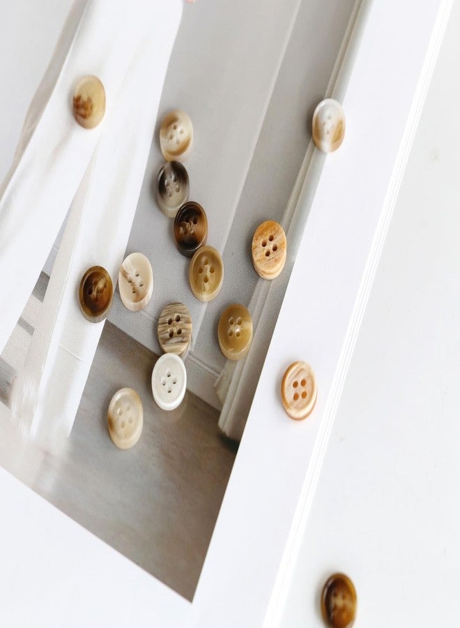 GANSSIA 250pcs 15/32 Inch(11.5mm) Small Size Round Resin Buttons 4-Hole Flatback 10 Colors Buttons for Shirts Blouse Garments DIY Crafts with a Plastic Box (Each Color 25 pcs) - Image 2