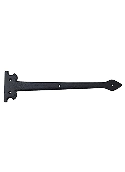Adonai Hardware Adonai Hardware 139 Agee Antique Iron False Hinge Front Supplied as Two Pieces per Pack Black Powder Coated  - Image 5