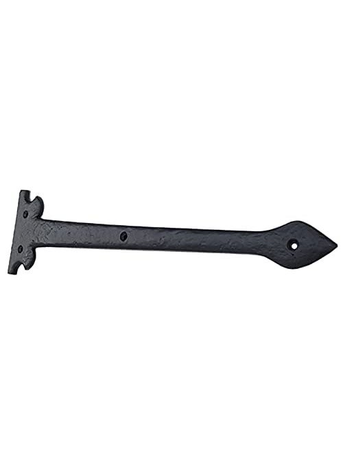 Adonai Hardware Adonai Hardware 139 Agee Antique Iron False Hinge Front Supplied as Two Pieces per Pack Black Powder Coated  - Image 2