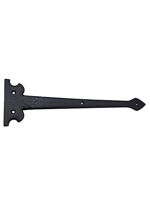 Adonai Hardware Adonai Hardware 139 Agee Antique Iron False Hinge Front Supplied as Two Pieces per Pack Black Powder Coated  - Image 4