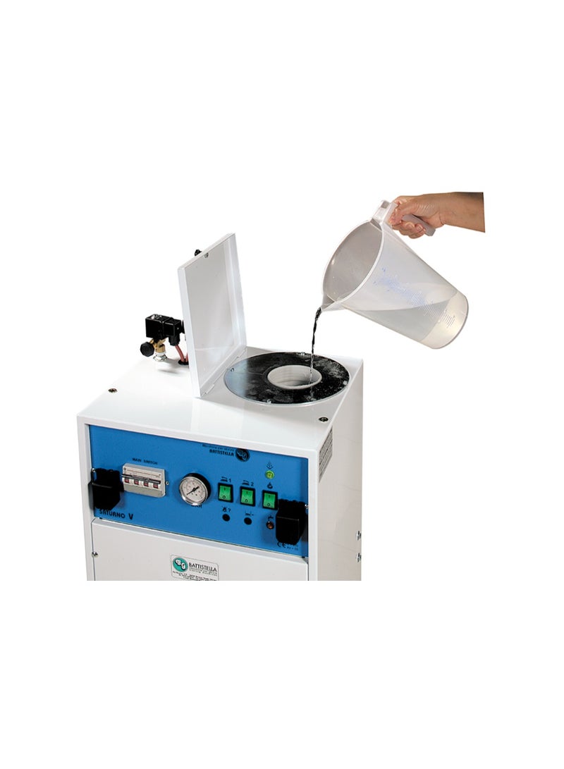 Battistella Saturno V ECO Automatic Steam Generator with 7L Stainless Steel Boiler, 2 EOS PRO 900W Professional Steam Irons & 10L Water Tank - Image 1